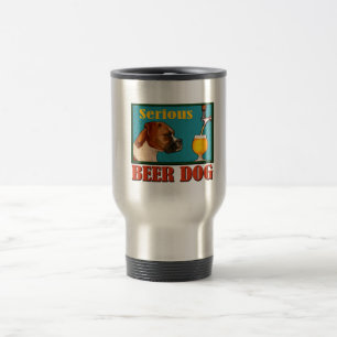 Caneca Térmica Tampa do Artesanato do Cachorro Retro Beer Seriame