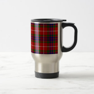 Caneca Térmica Tartan azul e verde vermelho de Fraser do clã