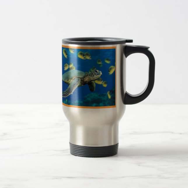 Caneca Térmica Tartaruga de mar verde (Direita)