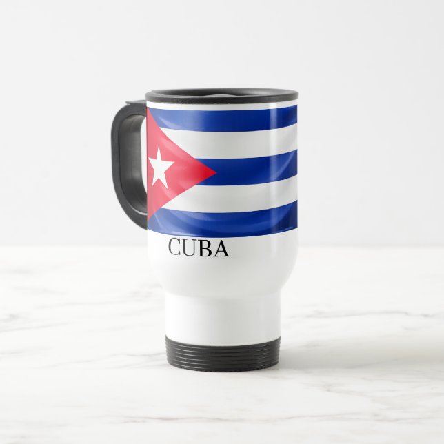 CANECA TÉRMICA TASA CON VANDERA DE CUBA (Frente Esquerda)