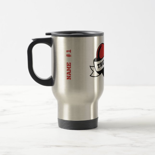 Caneca Térmica Tatuagem de Coração de Amor Verdadeiro | Design Cl (Esquerda)