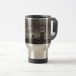 Caneca Térmica Taupe e Cyan Distress Skyline Veneice Itália