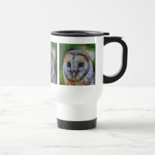 Caneca Térmica Tawny Owl Em Arte Pointilística