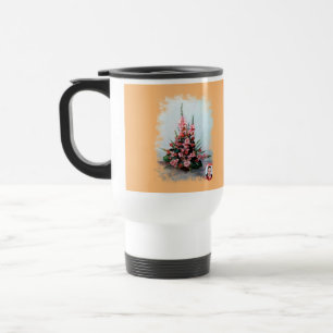 Caneca Térmica Taza De Viaje Bodegón de Flores