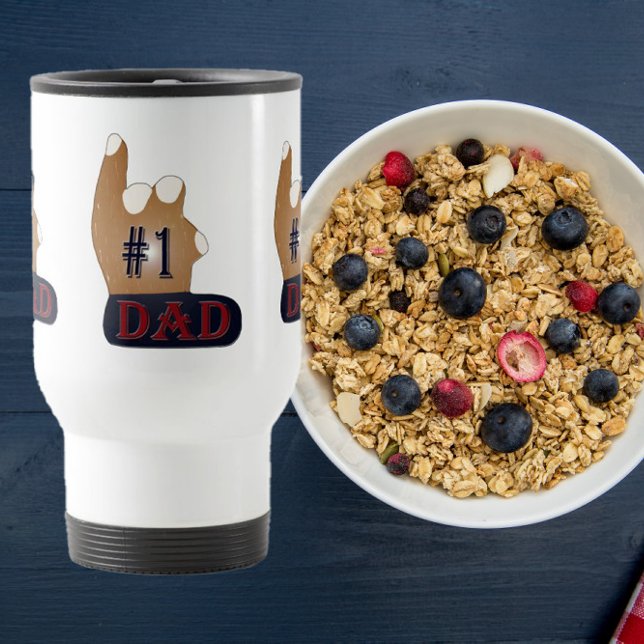 Caneca Térmica Teak Ebony do Pai nº 1 (Criador carregado)