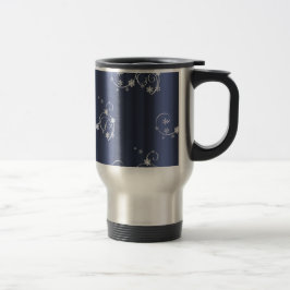 Caneca Térmica Teal Metálico, Brancos, Natal