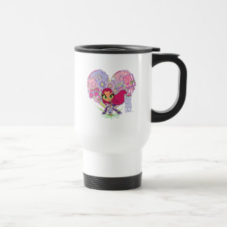 Caneca Térmica Teen Titans Go! | Gráfico de Almofadas do Coração