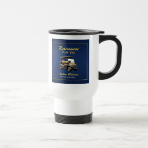 Caneca Térmica Tema de Golfe Elegante da aposentadoria Carrinho A