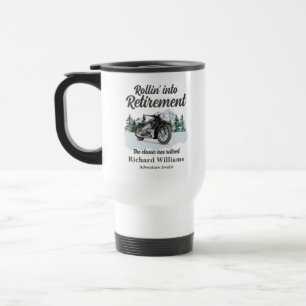 Caneca Térmica Tema de Viagem na Aposentadoria Moto Clássica em M