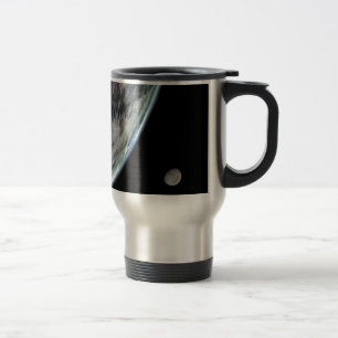 Caneca Térmica Tempestades da Terra e da Lua1148 astronomia, azul