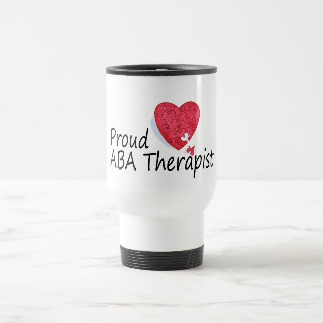Caneca Térmica Terapeuta orgulhoso do ABA (Centro)