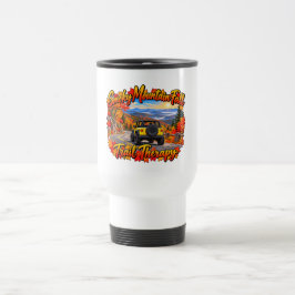 Caneca Térmica Terapia de Trilha de Outono de Yellow_Smoky Mt