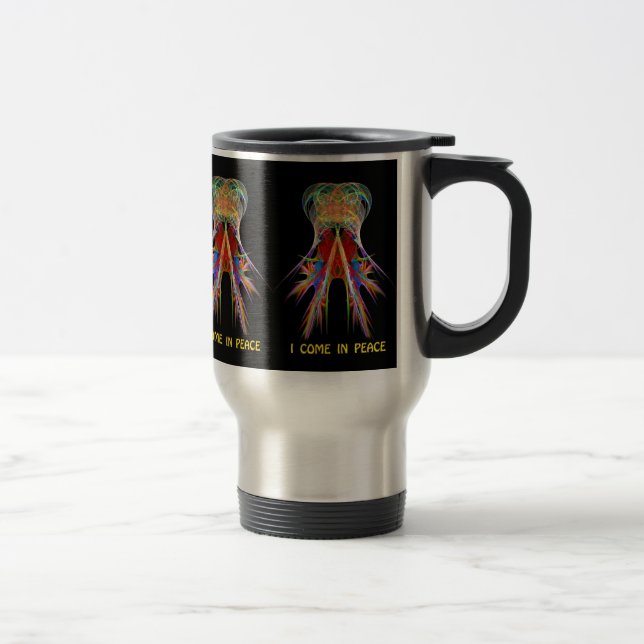 Caneca Térmica Térmico Mug: Visitante Alienígena - "Eu venho em p (Direita)