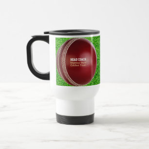 Caneca Térmica Teste Corresponder a Bola de Críquete Vermelho com