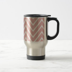 Caneca Térmica Teste padrão 2 de Chevron do rosa de bebê