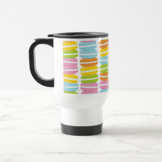 Caneca Térmica Teste padrão colorido da pilha de Macarons