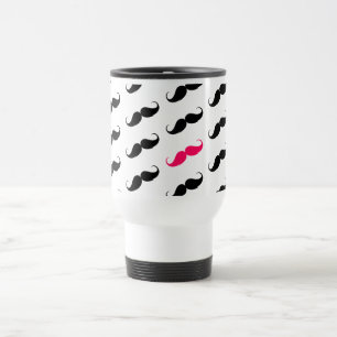 Caneca Térmica Teste padrão cor-de-rosa e preto feminino
