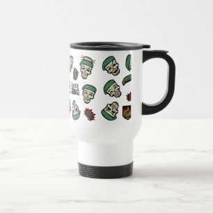 Caneca Térmica Teste padrão de Emoji da bandeira do rick do