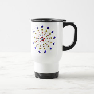 Caneca Térmica Teste padrão de estrelas patrióticas