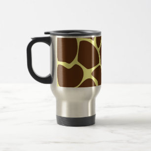 Caneca Térmica Teste padrão do impressão do girafa em Brown.