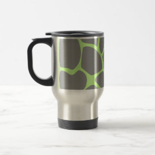 Caneca Térmica Teste padrão do impressão do girafa no cinza
