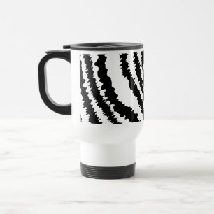 Caneca Térmica Teste padrão preto do impressão da zebra