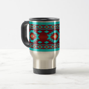 Caneca Térmica Teste padrão tribal étnico do sudoeste