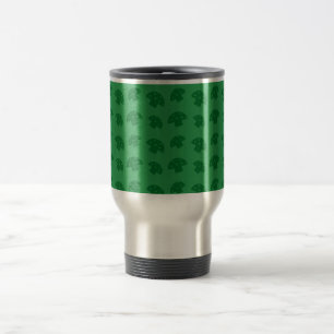 Caneca Térmica Teste padrão verde bonito do cogumelo