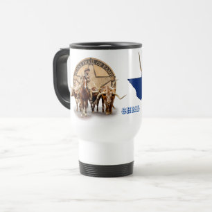 Caneca Térmica Texas Longhorns Viagem ao trabalho Mug