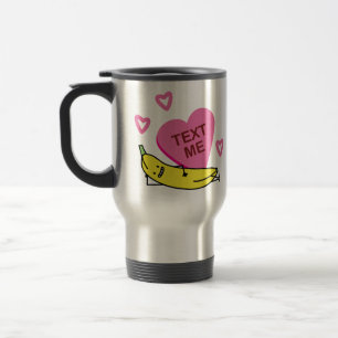 Caneca Térmica Texto da banana mim estabelecimento de sorriso dos