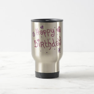 Caneca Térmica Texto de Aniversário Feliz Reproduzido