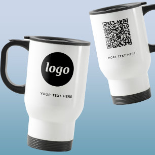 Caneca Térmica Texto de logotipo simples e Promocional de negócio