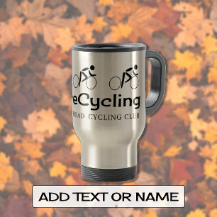 Caneca Térmica Texto personalizado de tipografia de ciclismo de a