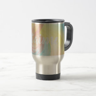 Caneca Térmica Tie-Dye Retro Pastel Painterly Watercolor no Amor