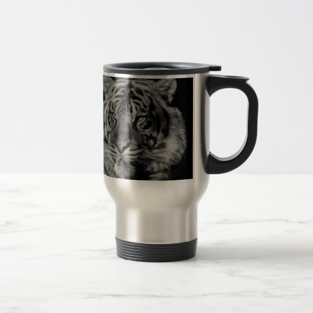 Caneca Térmica Tigre preto e branco (Direita)