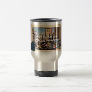 Caneca Térmica Times Square NY Map Coordena o Estilo de Vintage