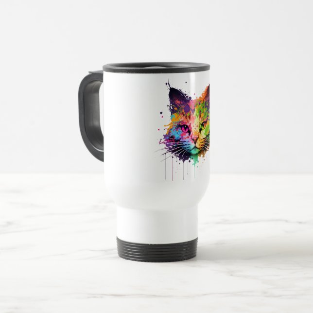 Caneca Térmica Tinta de Neon Cole Coffee (Frente Esquerda)