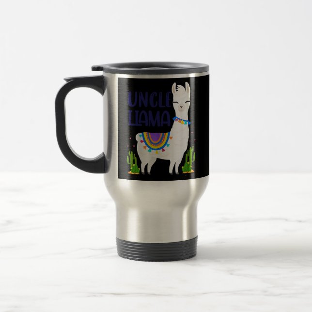 Caneca Térmica Tio Llama Tio Da Família Birthday Llama (Esquerda)