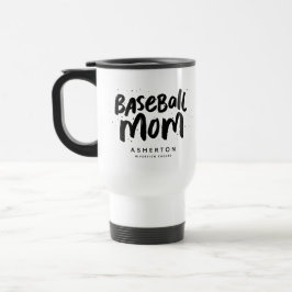 Caneca Térmica Tipo negro de tendências da mãe de beisebol person