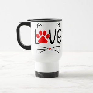 Caneca Térmica Tipografia de Gato Gato-Gato-Gato-Gato com Pata Ve