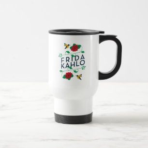 Caneca Térmica Tipografia floral de Frida Kahlo  