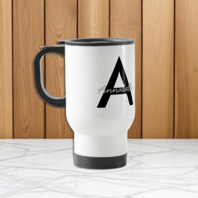 Caneca Térmica Tipografia Personalizada Monograma (Criador carregado)