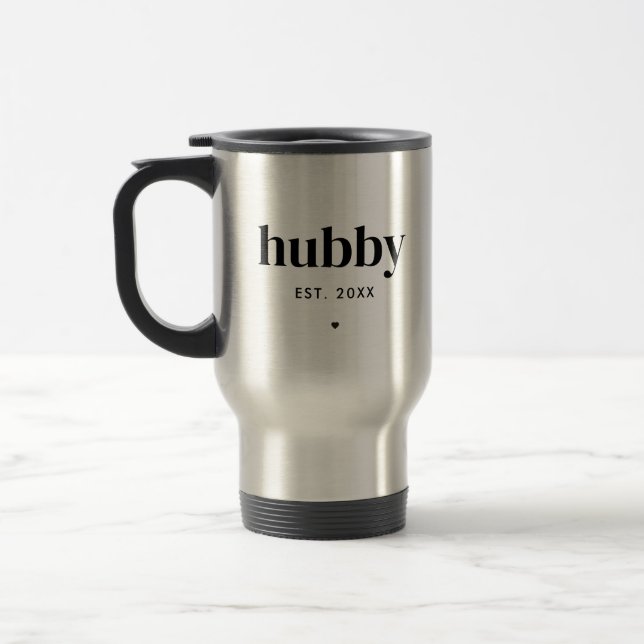 Caneca Térmica Tipográfico de marido de dupla face moderna (Esquerda)