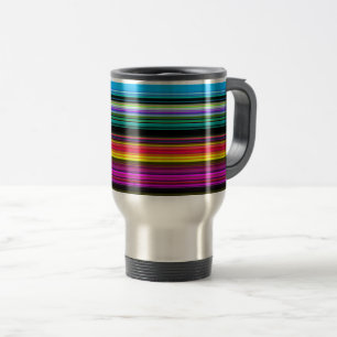 Caneca Térmica Tiras coloridas finas - 2