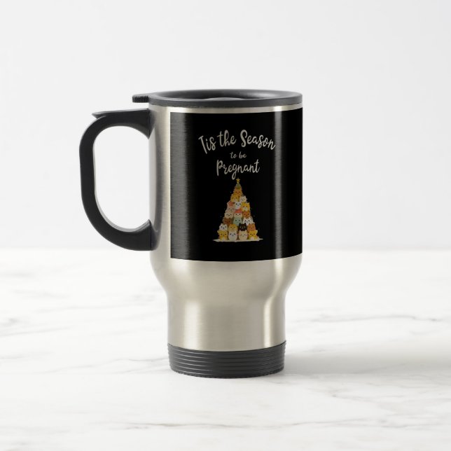 Caneca Térmica Tis The Season To Pregnant Cute Christmas Tree Men (Esquerda)