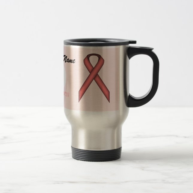 Caneca Térmica Tmpl de fita padrão rosa por Kenneth Yoncich (Direita)