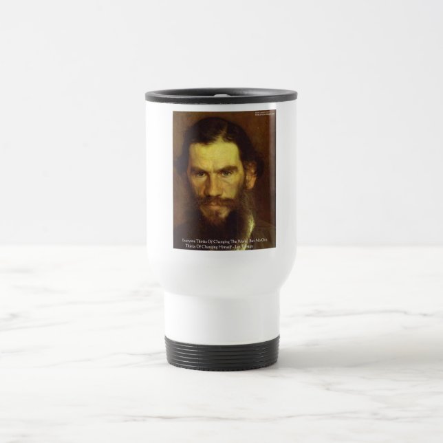Caneca Térmica Tolstoy "Mude a Si Mesmo" Presentes de Citação de  (Centro)
