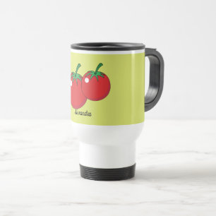 Caneca Térmica Tomate Vermelho Adicione seu nome ou texto