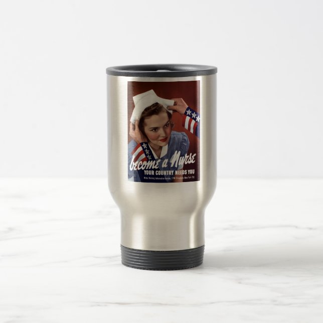 Caneca Térmica Torna-se uma enfermeira (Centro)