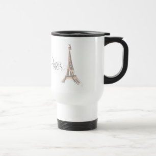 Caneca Térmica Torre Eiffel cinzenta abstrata de PARIS